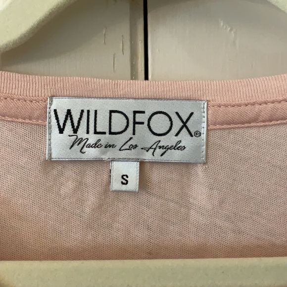 WILDFOX Drunk Text Manchester Tee in Rose Smoke - Picture 4 of 5